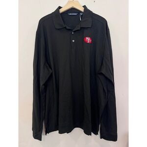 Cutter & Buck Mens Black Long Sleeve Polo Shirt San Francisco 49ers NFL XXL